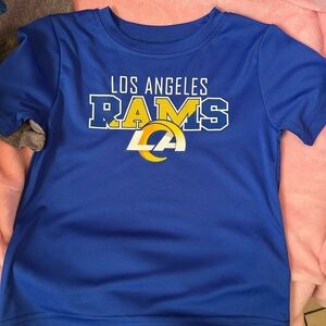 Team Apparel Los Angeles Rams Blue and Yellow Short Sleeve Tee